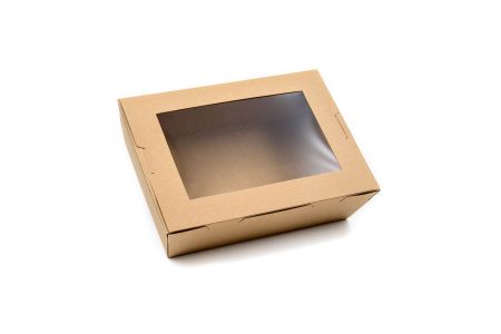 Medium Salad Container with Window Kraft