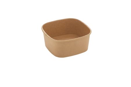 500ml Square Paperboard Tray KRAFT
