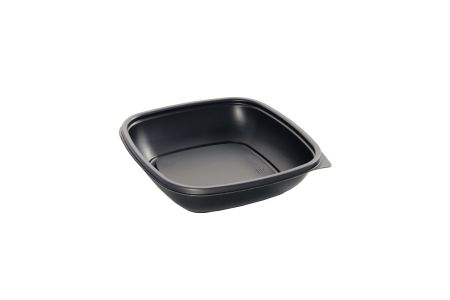 500ml Microwaveable PP Square Tray Black