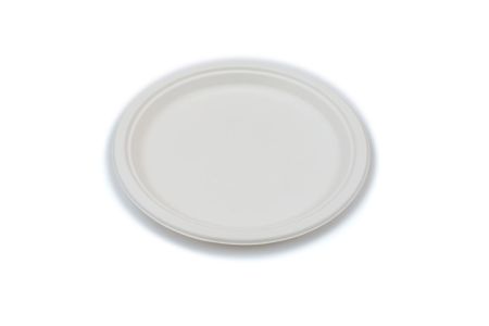 Compostable Round Bagasse Plate 10 Inch White
