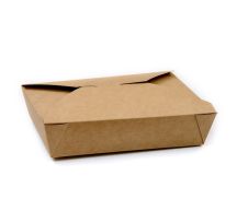 Compostable Paperboard Food Box Size #2 Kraft
