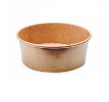 1300ml Round Paperboard Salad Bowl KRAFT