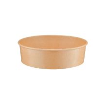 900ml Round Paperboard Salad Bowl KRAFT