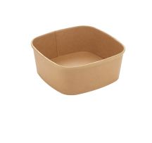 1000ml (1200ml to the rim) Square Paperboard Tray KRAFT