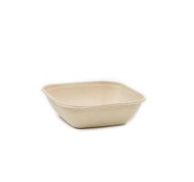 500ml Bagasse Square Container KRAFT