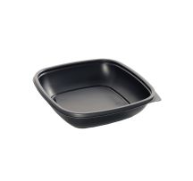 500ml Microwaveable PP Square Tray Black