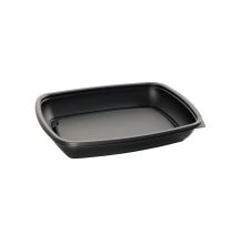 600ml Microwaveable PP Rectangular Tray Black