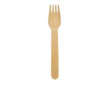 Biodegradable Wooden Fork 160mm Natural