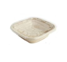 PET Flat Lids for 2250/3500ml Bagasse catering bowls